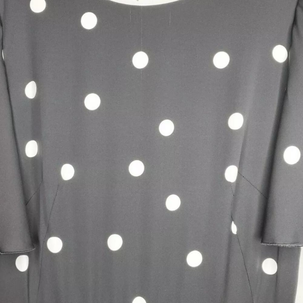 DOLCE & GABBANA Polka Dot Silk Fluted Dress 48 12 - Picture 10 of 13